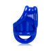 Blue flexible ergonomic ring with split design for comfort and support, made from SuperFLEXtpr material.