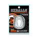 Clear oval-shaped Oxballs Big-D shaft grip cockring in black and orange branded packaging.