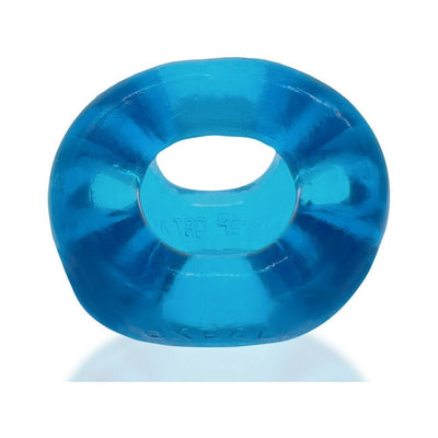 Blue translucent triple-ring silicone sling designed for adjustable fit and enhanced support.
