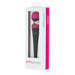 Palm Power Rechargeable Massager with silicone head in black and pink, packaged in a white and pink box.