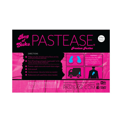 Pastease A Bag Of Dicks: 3 - pack Of Penis Pasties For Nipples & Skin - SexToy.com