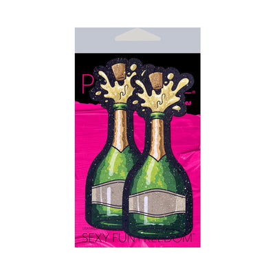 Pastease Champagne Bottle Sparkling Nipple Pasties Erupting Bubbly - SexToy.com