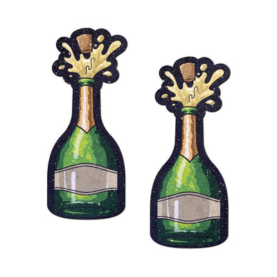 Pastease Champagne Bottle Sparkling Nipple Pasties Erupting Bubbly - SexToy.com
