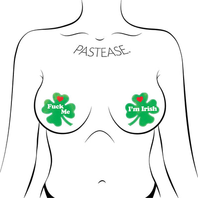 Pastease Clover Fuck Me I'm Irish Nipple Pasties - SexToy.com
