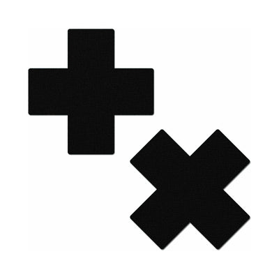 Pastease Crosses Pasties Black - SexToy.com