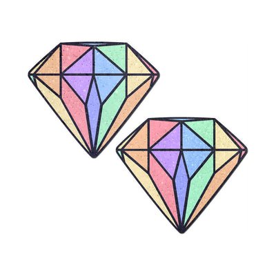 Pastease Gem: Pastel Rainbow Diamond Nipple Pasties - SexToy.com