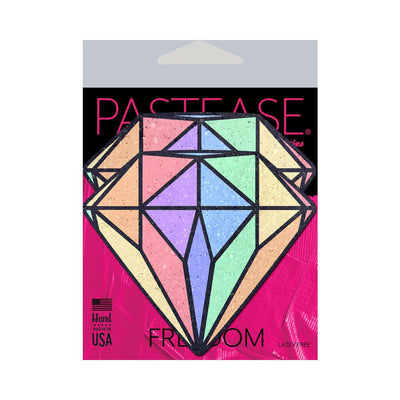 Pastease Gem: Pastel Rainbow Diamond Nipple Pasties - SexToy.com