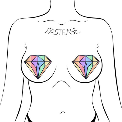 Pastease Gem: Pastel Rainbow Diamond Nipple Pasties - SexToy.com