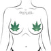 Pastease Indica Pot Leaf: Green Weed Nipple Pasties - SexToy.com