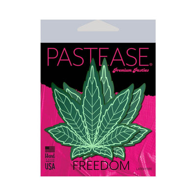 Pastease Indica Pot Leaf: Green Weed Nipple Pasties - SexToy.com