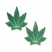 Pastease Indica Pot Leaf: Green Weed Nipple Pasties - SexToy.com