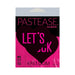 Pastease Love: 'let's Fuck' Black Heart On Neon Pink Base Nipple Pasties - SexToy.com