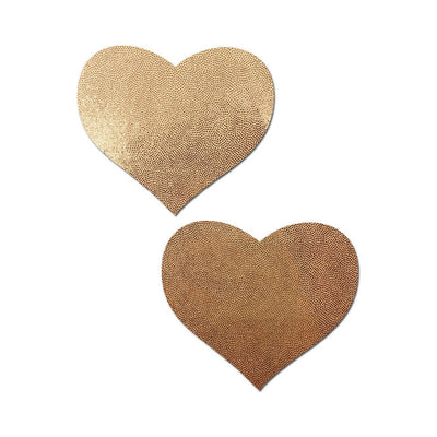 Pastease Love: Liquid Rose Gold Heart Nipple Pasties - SexToy.com