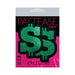 Pastease Money: Green Glitter Dollar Sign Nipple Pasties - SexToy.com