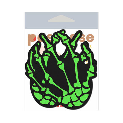 Pastease Neon Green Skeleton Hands - SexToy.com