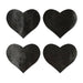 Pastease Petite Hearts Black 4pk - SexToy.com