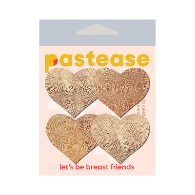 Pastease Petites Liquid Hearts Pasties Rose Gold 2 - pack - SexToy.com