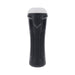 Playboy The Urge Large Stroker in black with textured grip and white removable inner sleeve on top.