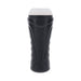 Black textured canister stroker with white soft entry sleeve, branded with PlayBoy logo.