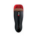 Top view of PDX Elite Fuck-o-matic masturbation device in black with brown soft silicone opening and red interior textured with nubs.