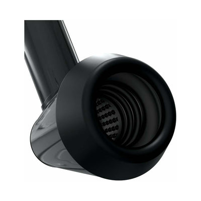 Close-up of the PDX Elite Hydrobator showing the black silicone-lined internal tunnel with ribbed texture and ergonomic handle.