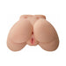 Realistic dual-opening vibrating torso toy in lifelike flesh tone with detailed curves and contours.