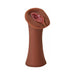 Brown realistic textured male stroker sleeve with detailed inner canal design.