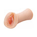 Realistic flesh-toned male stroker toy with detailed self-lubricating interior, designed for intimate use.