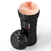 PDX Extreme Wet Pussies Super Luscious Lips Light stroker with black ergonomic case and removable cap on white background.