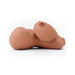 Tan realistic torso with large breasts and detailed curves designed for lifelike feel and use.