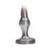 Compact silver metal beginner-friendly plug with a tapered tip and flared base for safe use.