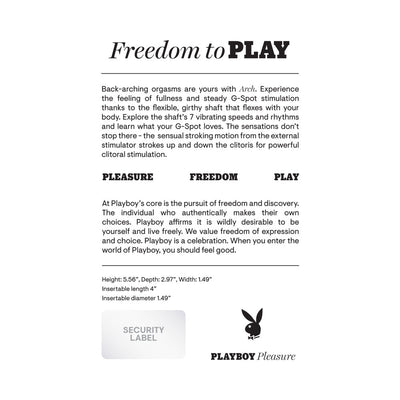 Playboy Arch Rechargeable Silicone G - spot Vibrator Wild Star - SexToy.com