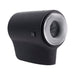 Black travel-sized stroker with a soft gray entry ring and textured interior, featuring a compact grip-friendly design.