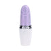 Compact white and opal silicone tapping toy with a lipstick-inspired design and single button control.