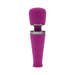 Compact purple silicone wand massager with chrome accents and power button, featuring the Playboy logo.