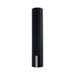 Sleek black cylindrical protective case for Playboy Pleasure Zone 2AM vibrator with vertical grooves and silver accent.