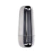 Sleek silver travel case for the Playboy Jet Set Vibe vibrator with a smooth, reflective finish.