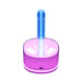 Playboy Twist & Stroke Frost device in purple charging dock with glowing blue and white light accents