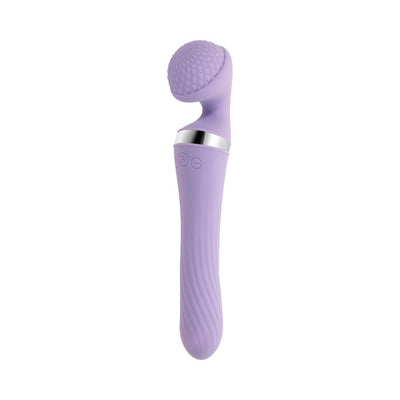 Playboy Vibrato Rechargeable Silicone Dual Ended Wand Vibrator Opal - SexToy.com