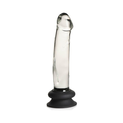 Pleasure Crystals 7.6 In. Glass Dildo With Silicone Base - SexToy.com