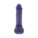 Purple large realistic textured vibrator with suction cup base shown against white background.