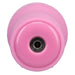 Close-up view of the pink rechargeable bullet vibrator's charging port end.