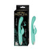 Mint green Princess Petite Pleaser dual-motor rabbit vibrator with USB charger and black decorative packaging.