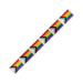 Progress Flag sash featuring vibrant rainbow stripes with black, brown, light blue, pink, and white chevron accents.