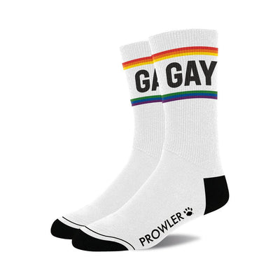 Prowler Gay Socks Wht/rnbw - SexToy.com