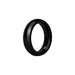 Black smooth 40mm diameter aluminum ring with a rounded profile for discreet, comfortable wear.