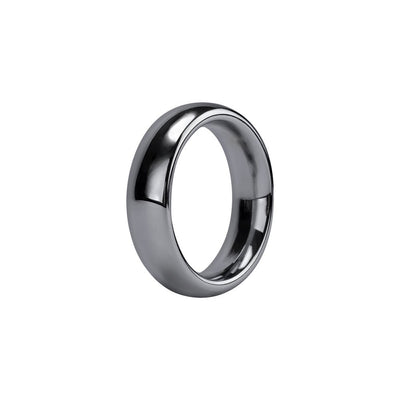 Glossy silver 45mm aluminum ring with a smooth, rounded design for enhanced sensitivity and comfort.