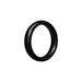 Black smooth Prowler Red 50mm cock ring with a sleek, rounded design on a white background.