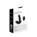 Packaging box of Prowler Red Prostate Black with image of black curved prostate massager and remote control on white background.