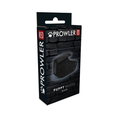 Packaging box for Prowler Red black puppy muzzle with brick wall background design